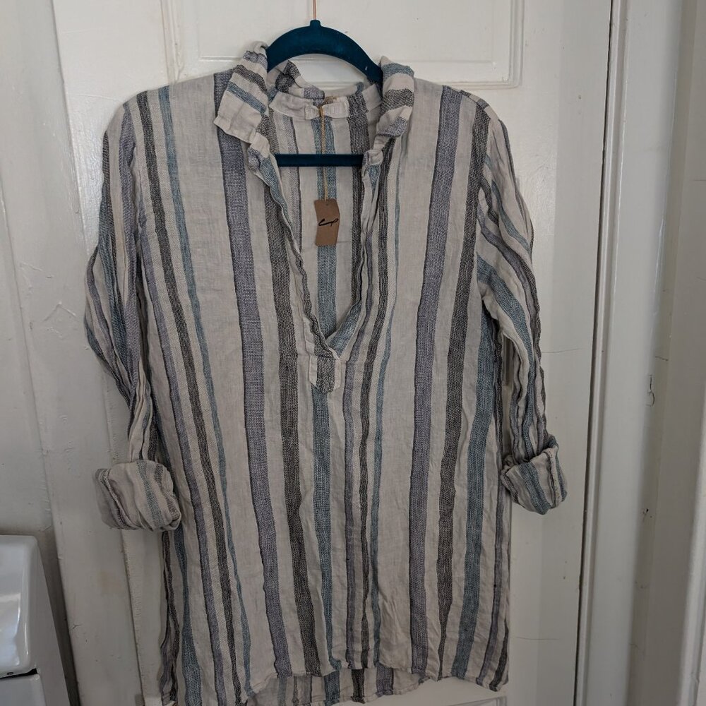NEW CP Shades Linen long sleeve top